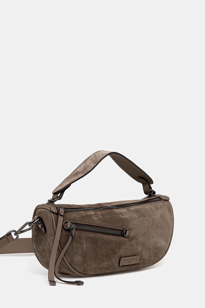 Gianni Chiarini geantă de mână din piele întoarsă CINDY BS.11700.CM maro AW25