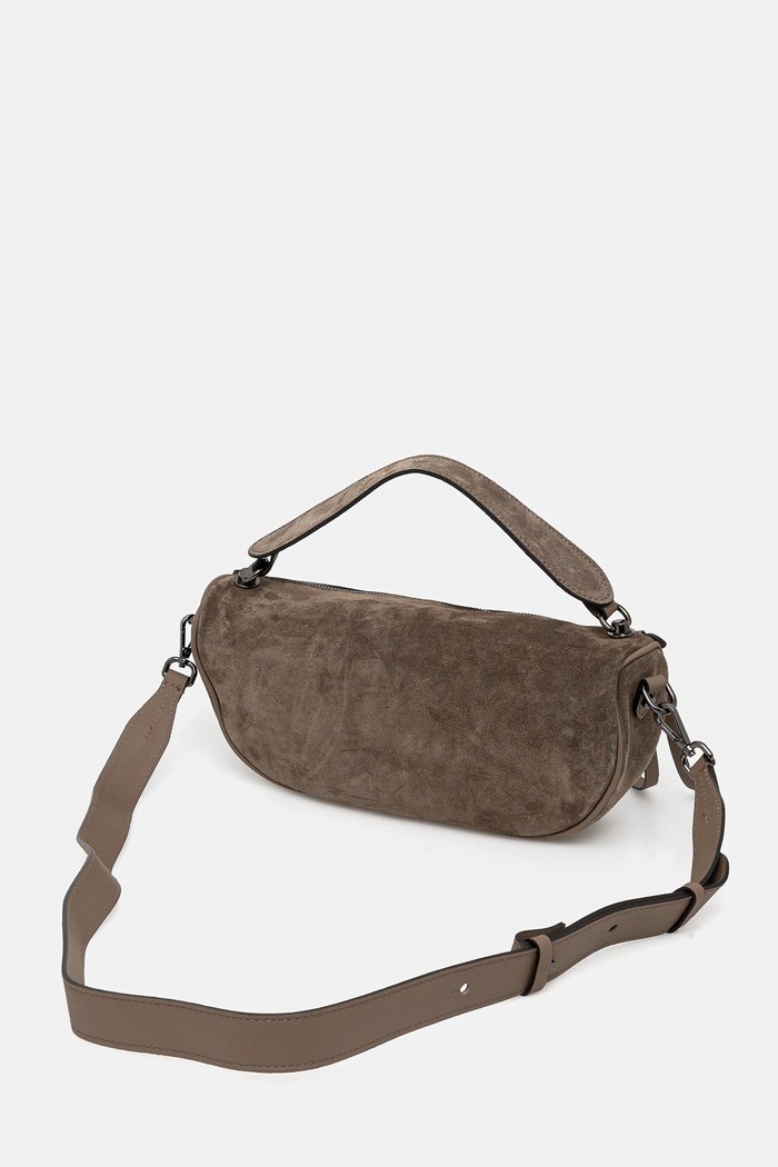 Accesorii Gianni Chiarini geantă de mână din piele întoarsă CINDY BS.11700.CM maro