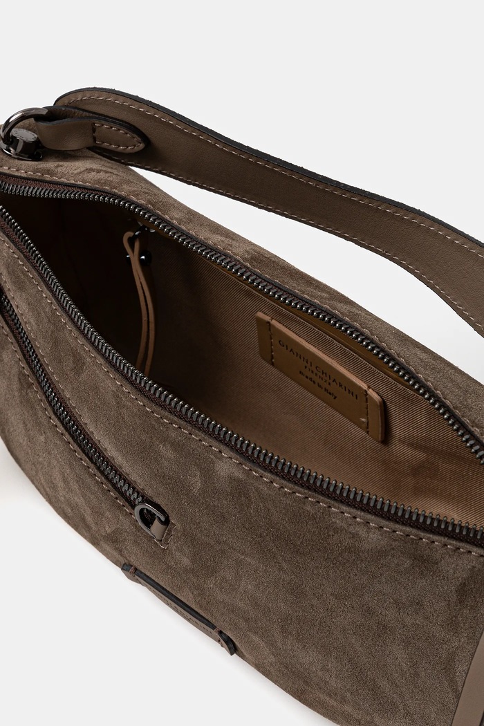 Gianni Chiarini geantă de mână din piele întoarsă CINDY BS.11700.CM maro