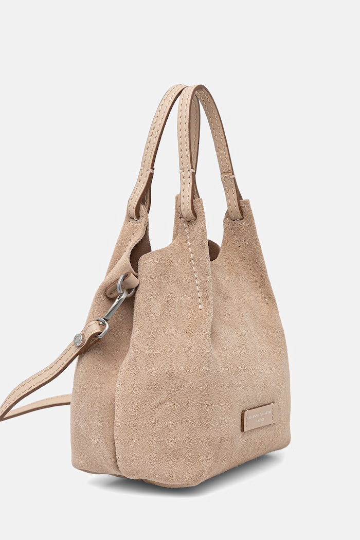 Gianni Chiarini geantă de mână din piele întoarsă DUA BS.9778.CM bej SS26
