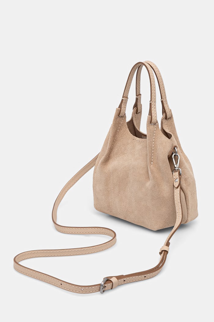 Accesorii Gianni Chiarini geantă de mână din piele întoarsă DUA BS.9778.CM bej