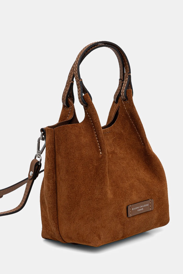 Gianni Chiarini geantă de mână din piele întoarsă DUA BS.9778.CM maro SS26