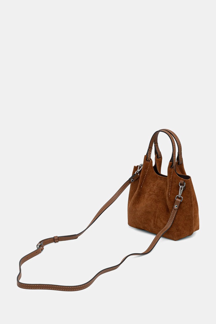 Accesorii Gianni Chiarini geantă de mână din piele întoarsă DUA BS.9778.CM maro