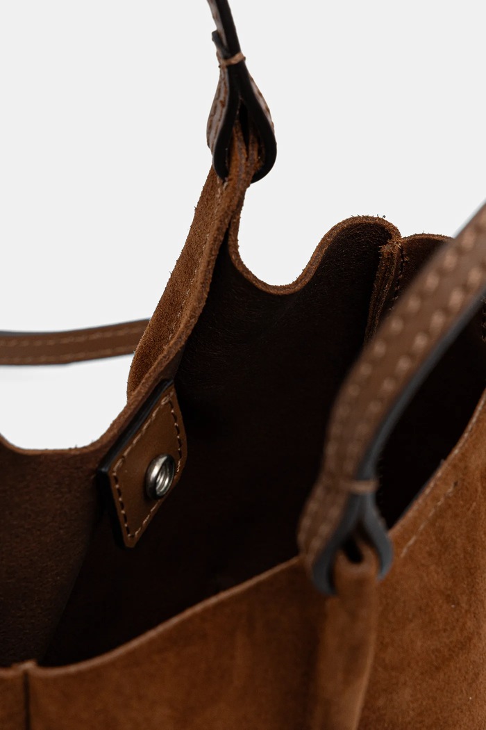 Gianni Chiarini geantă de mână din piele întoarsă DUA maro BS.9778.CM