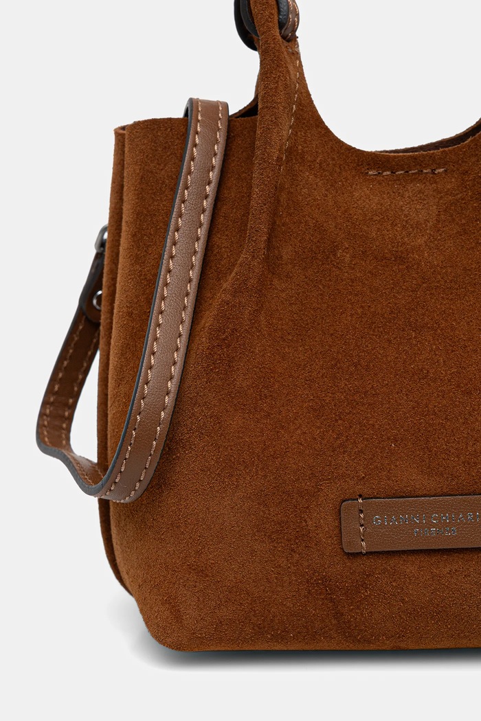 Gianni Chiarini geantă de mână din piele întoarsă DUA BS.9778.CM maro