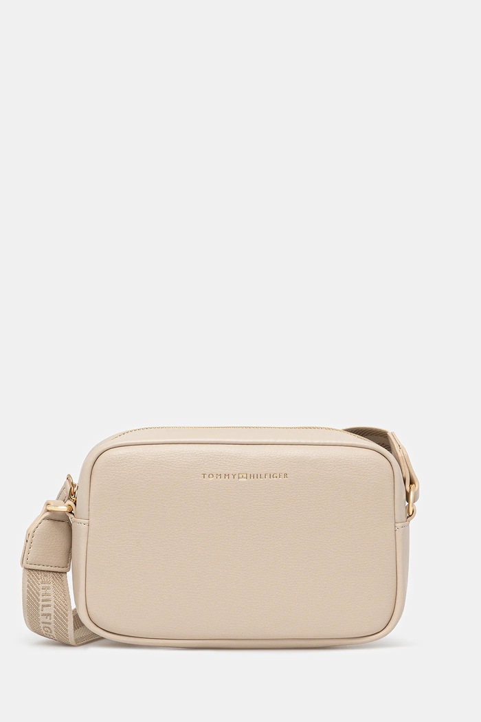 Torba Tommy Hilfiger bez uzorka bež AW0AW17689