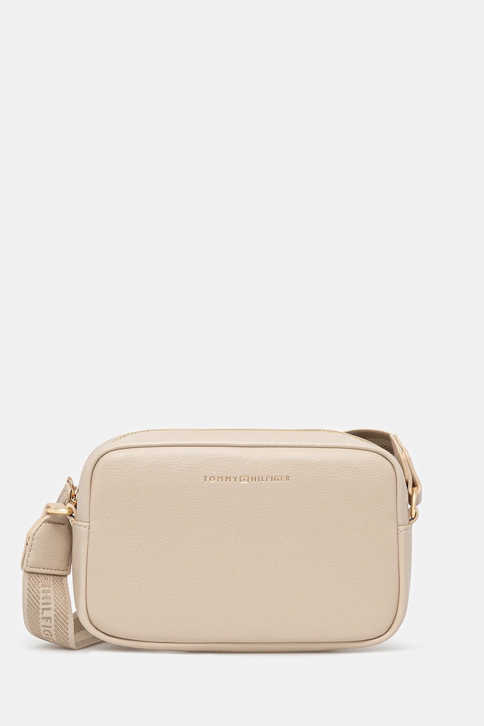 Torba Tommy Hilfiger bez uzorka bež AW0AW17689