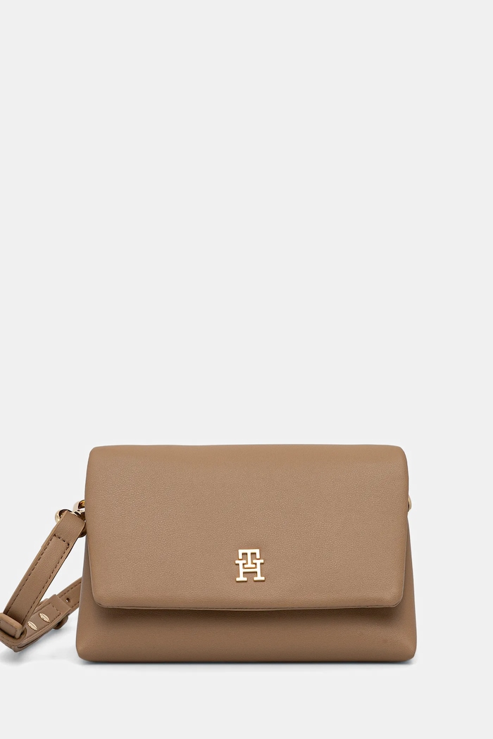 Kabelka Tommy Hilfiger nášivka béžová AW0AW17698