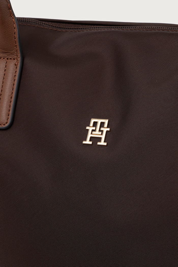 Torebka shopper damska Tommy Hilfiger AW0AW17711 brązowy