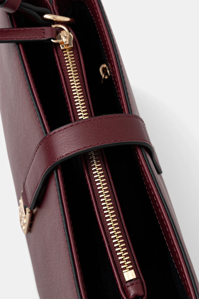 Tommy Hilfiger μικρή τσάντα γυναικεία από απομίμηση δέρματος AW0AW17718 μπορντό