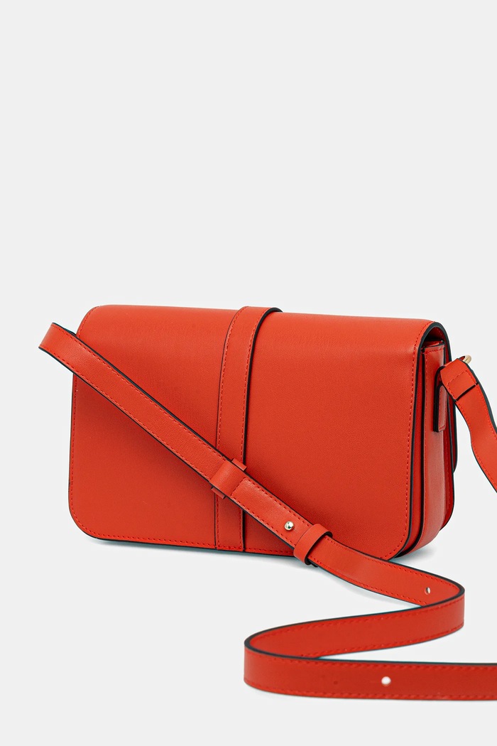Akcesoria Tommy Hilfiger listonoszka damska z imitacji skóry AW0AW17723 pomarańczowy