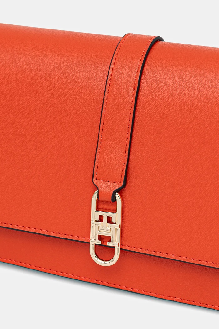 Tommy Hilfiger listonoszka damska z imitacji skóry pomarańczowy AW0AW17723