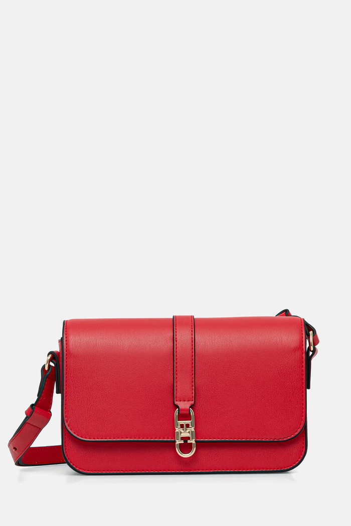 Tommy Hilfiger dámska listová kabelka z imitácie kože červená AW0AW17723