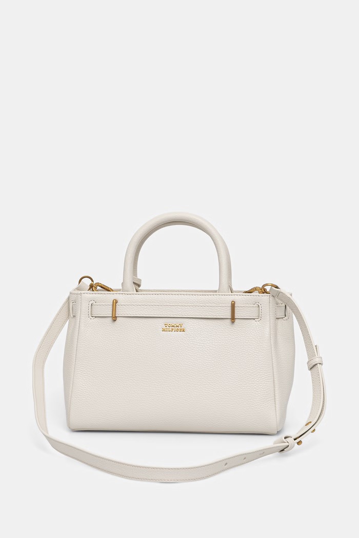 Accesorii Tommy Hilfiger tote bag pentru femei, din piele AW0AW17926 bej