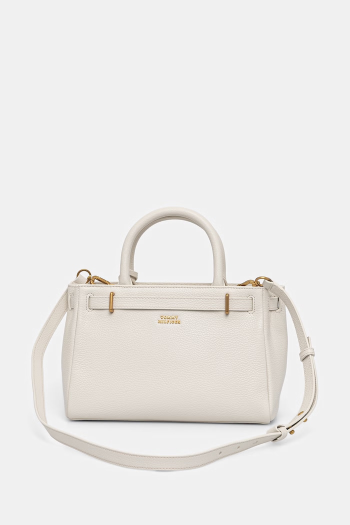 Accesorii Tommy Hilfiger tote bag pentru femei, din piele AW0AW17926 bej