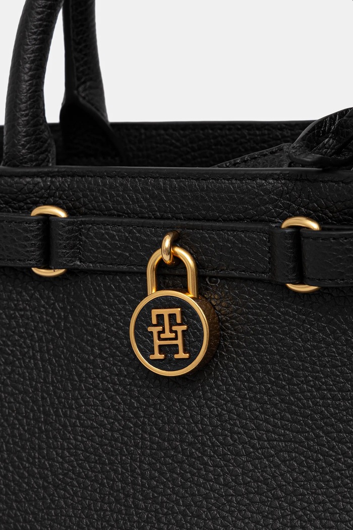 Borsa tote da donna in pelle Tommy Hilfiger AW0AW17926 nero