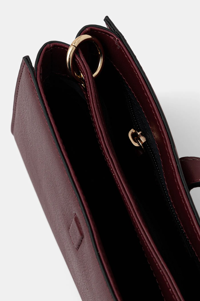 Kabelka Tommy Hilfiger AW0AW18005 burgundské