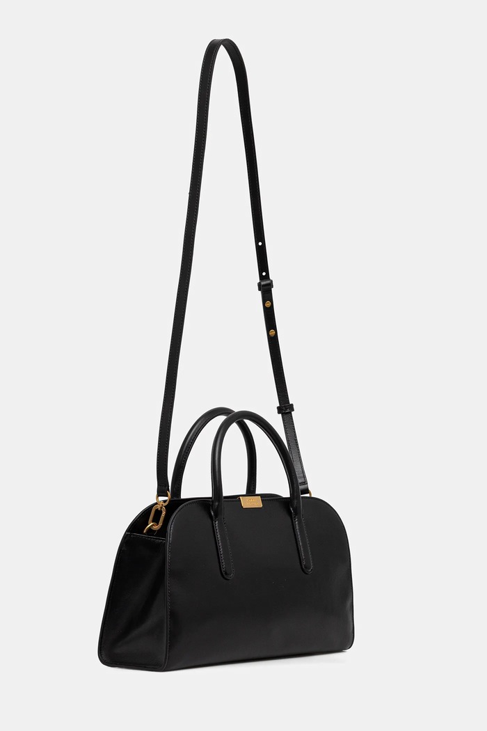 Tommy Hilfiger poșetă de piele AW0AW18205 negru AW25