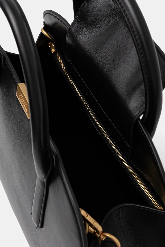 Tommy Hilfiger poșetă de piele AW0AW18205 negru