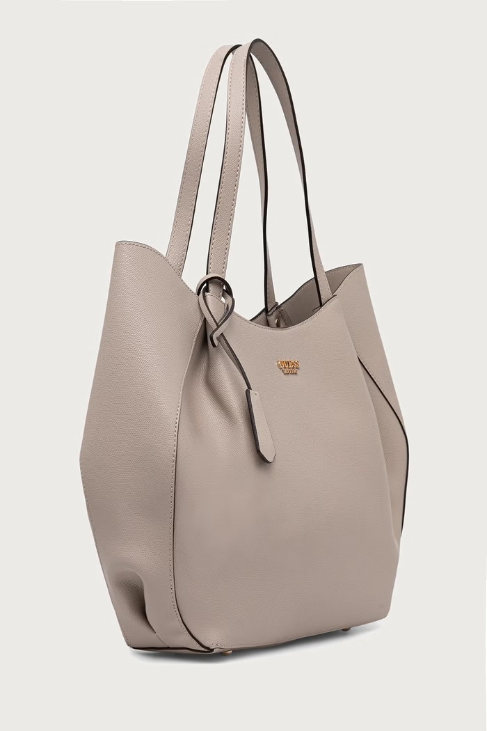 Guess torebka shopper damska z imitacji skóry AMORETTE HWBG78.98240 beżowy AW25