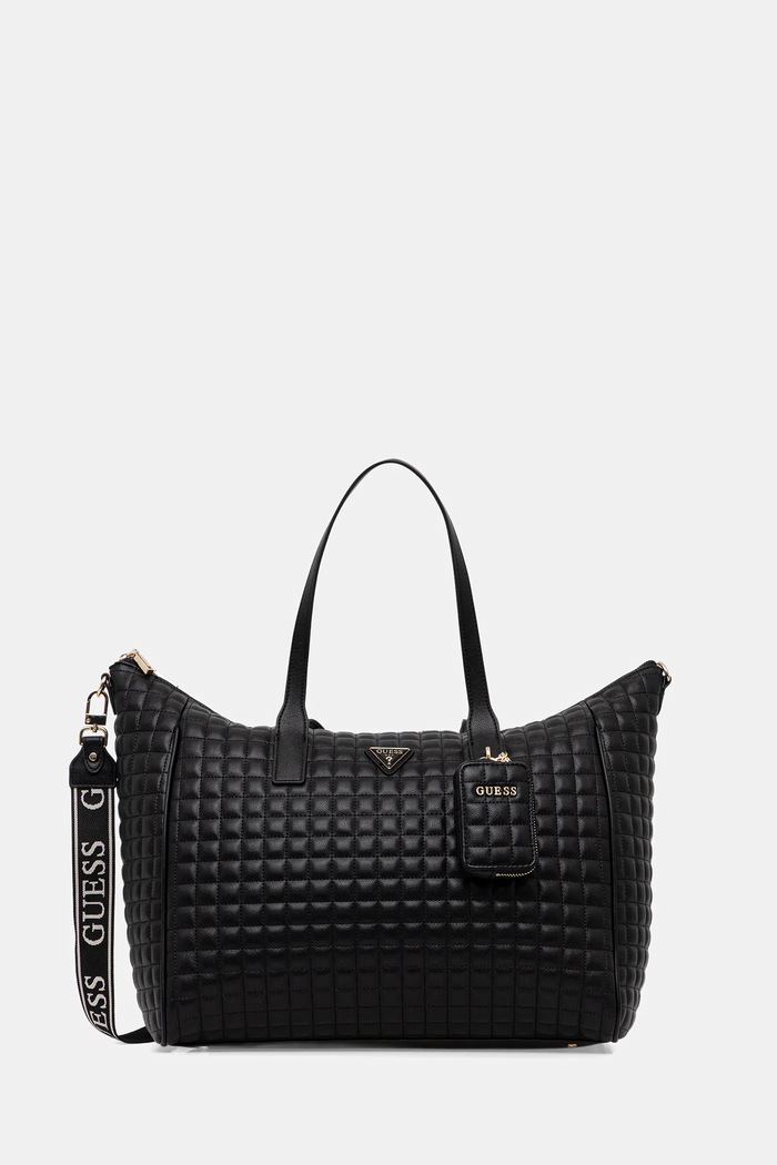 Taška Guess NADIRA 41 x 34 x 20 cm imitácia kože čierna TWQG84.24017