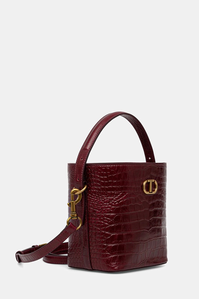 Usnjena torbica Twinset 252TD8257 bordo AW25