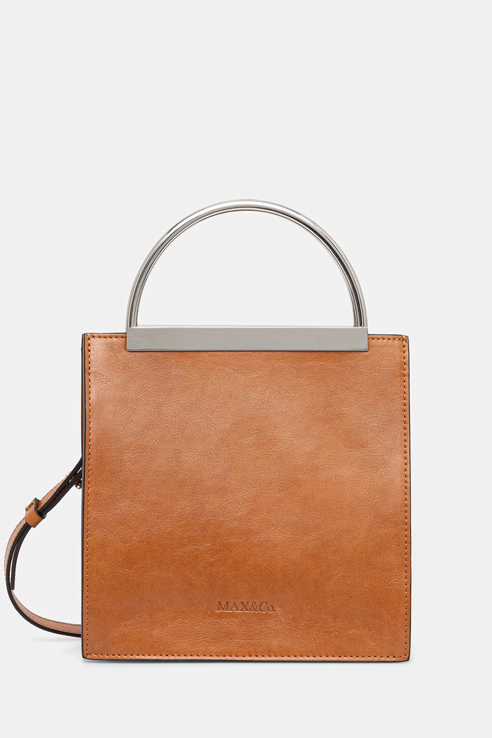MAX&Co. geantă de piele uni maro 2526516036200