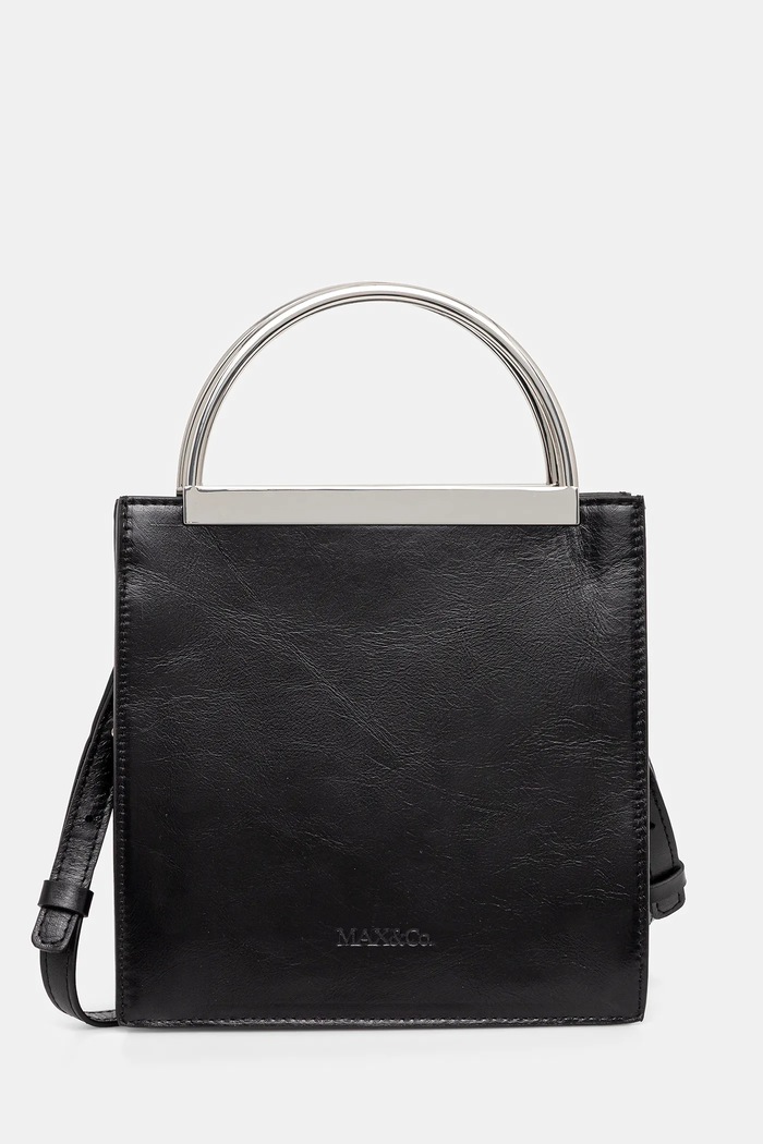MAX&Co. geantă de piele uni negru 2526516036200