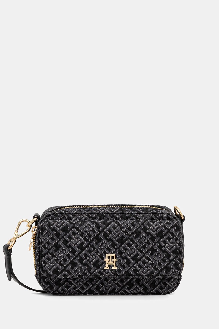 Kabelka Tommy Hilfiger vzorovaný černá AW0AW17682