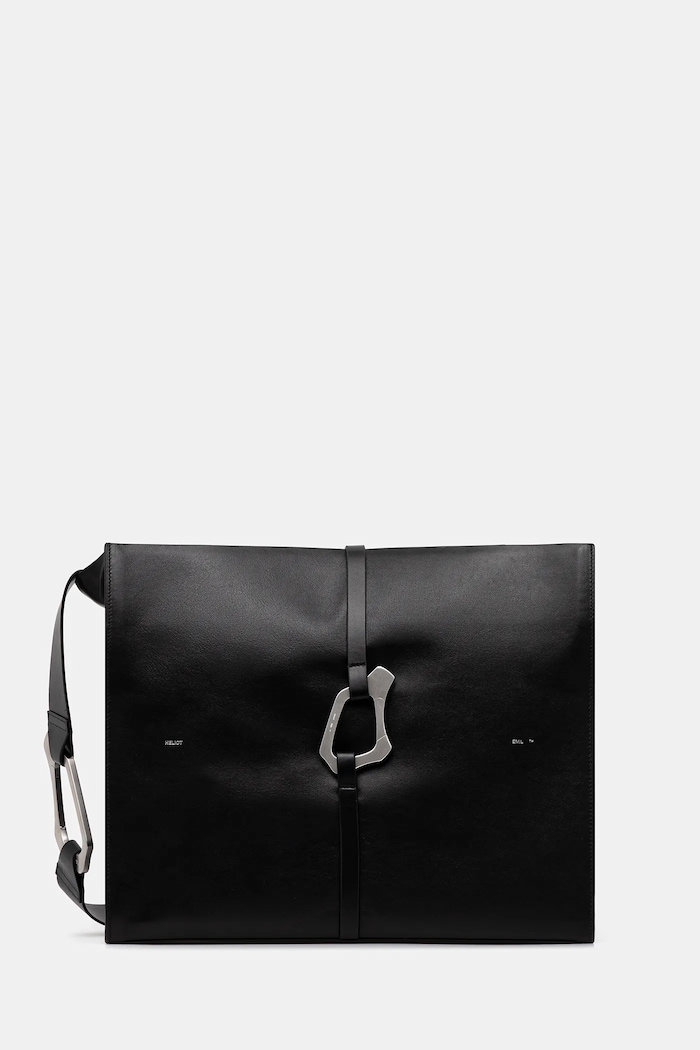 Heliot Emil borsa a mano in pelle pelle fiore nero AW25.15.44.L03.BLK01.CO