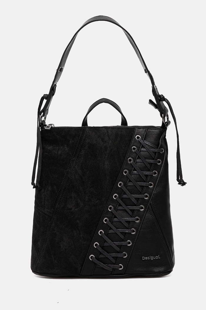 Ruksak Desigual BLACK PATCH TANGO P textilný čierna 25WAKP12