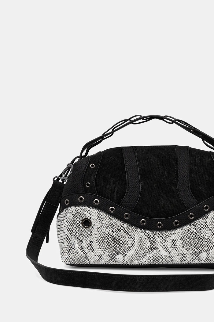 Accesorii Desigual Geantă SNAKE PATCH BERGAMO 25WAXP29 negru
