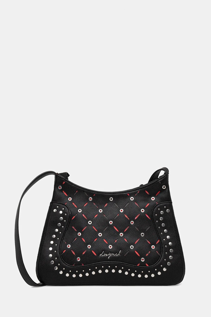 Desigual geantă YANKEE MANAOS BLACK cu modele negru 25WAXP38