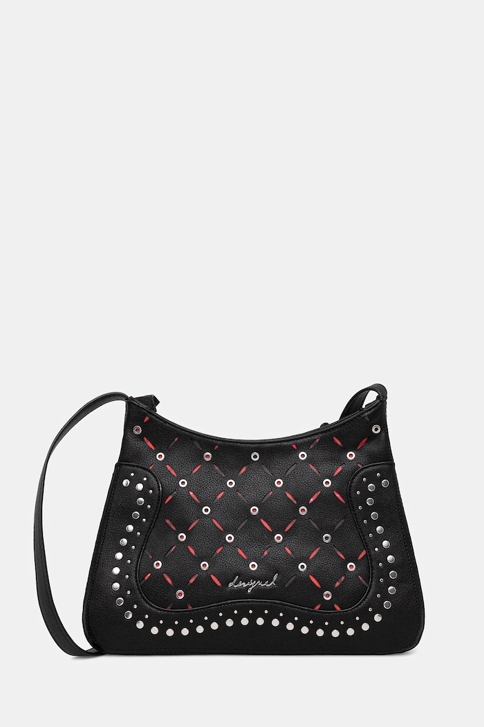Desigual geantă YANKEE MANAOS BLACK cu modele negru 25WAXP38