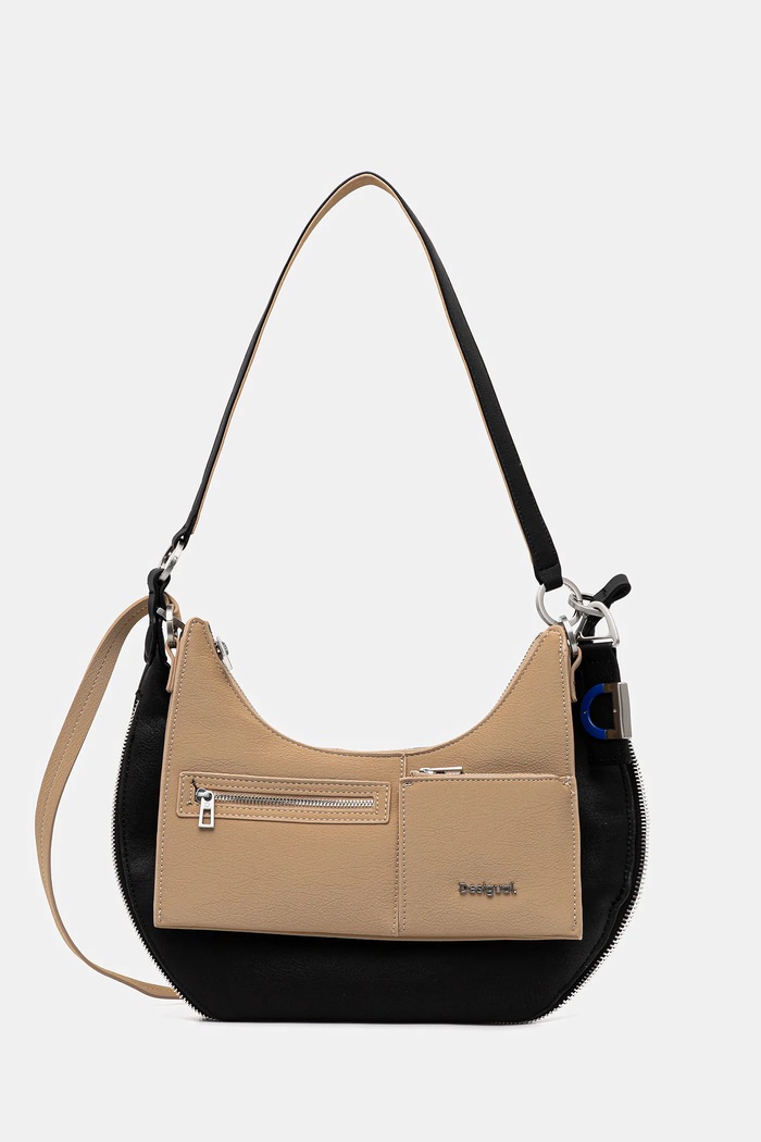 Kabelka Desigual DELTA LYRA BLACK imitácia kože čierna 25WAXP49