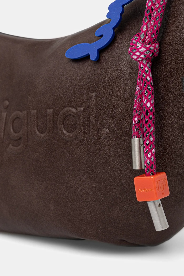 Τσάντα Desigual HALF LOGO ZANTE C καφέ 25WAXPAX