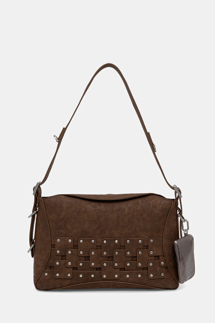 Kabelka Desigual NEW PATCH 2 CHOCO nášivka hnedá 25WAXPBP