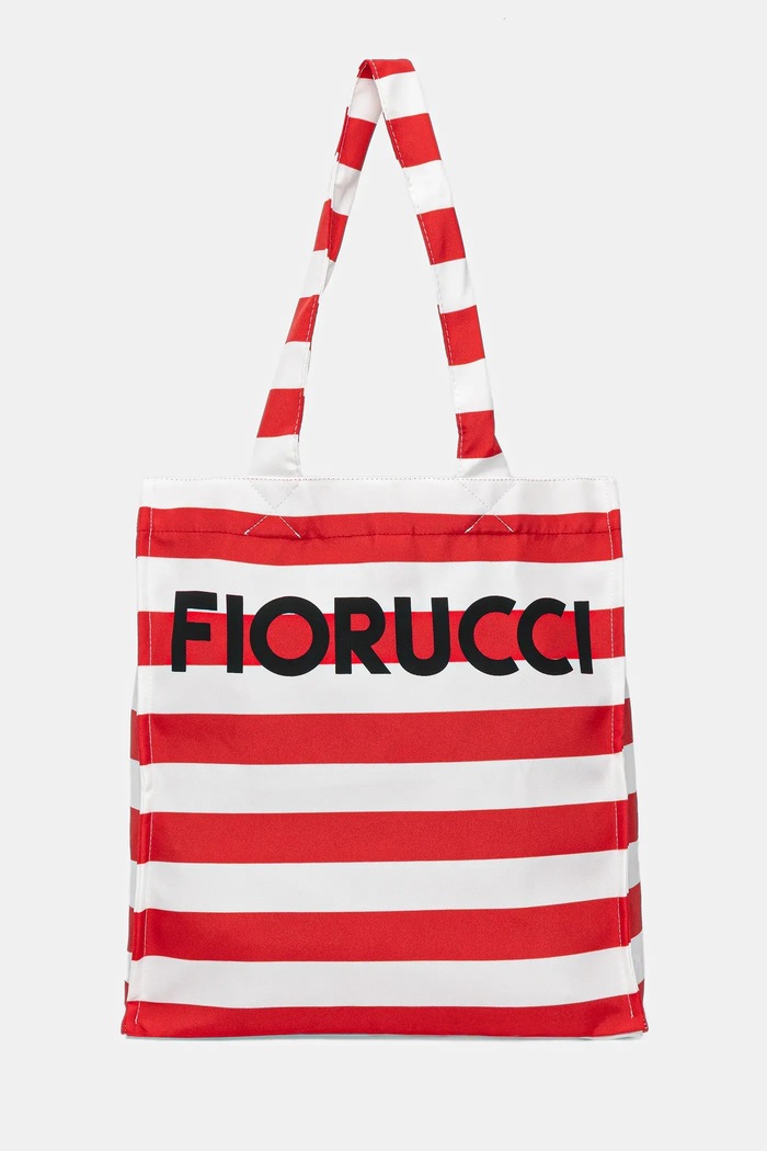 Kabelka Fiorucci Logo Print Nylon Tote vzorovaný červená W02FPABA275NY01RD02