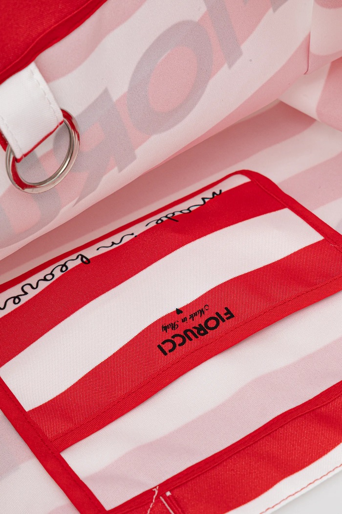 Kabelka Fiorucci Logo Print Nylon Tote červená W02FPABA275NY01RD02