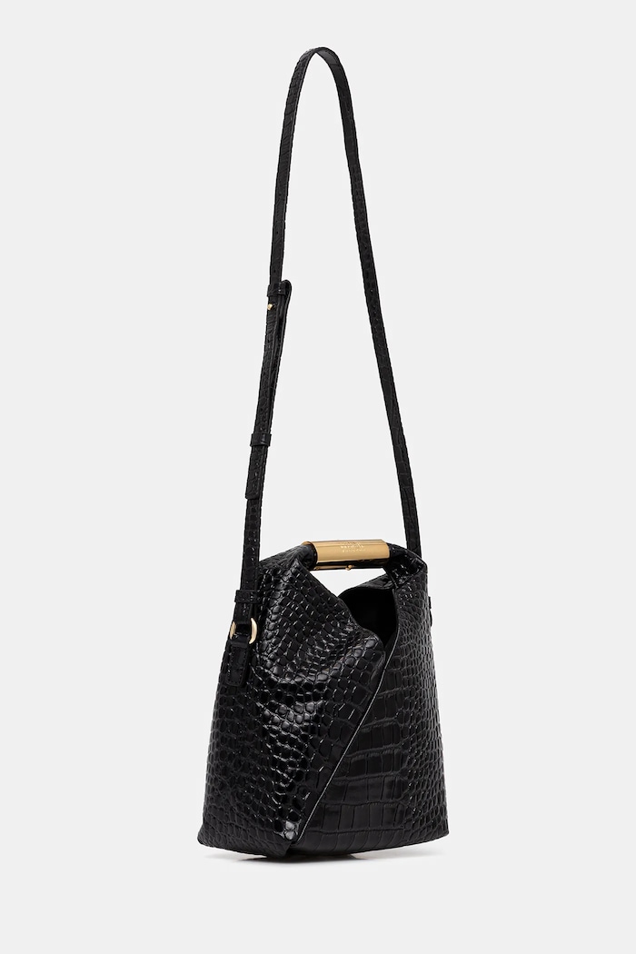 MM6 Maison Margiela poșetă de piele SB6WD0042.P8650.T8013 negru AW25