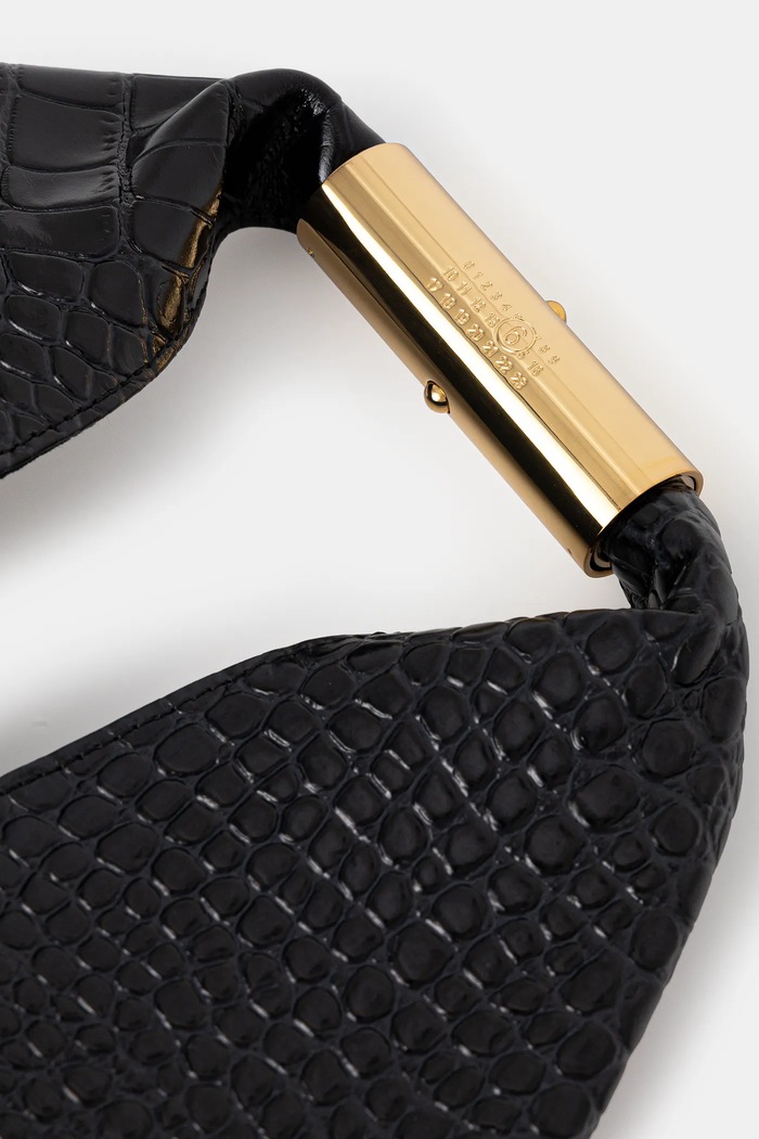 Δερμάτινη τσάντα MM6 Maison Margiela μαύρο SB6WD0043.P8650.T8013
