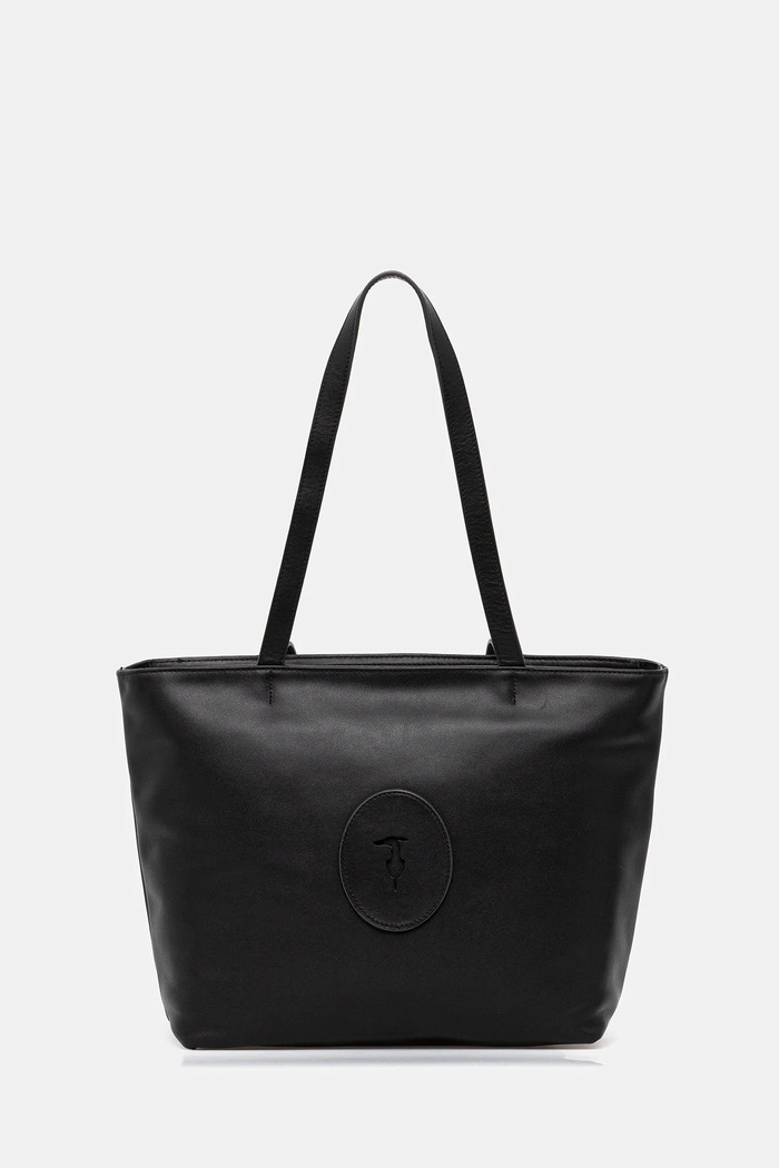 Trussardi torebka skórzana skóra licowa czarny Z644E006025N