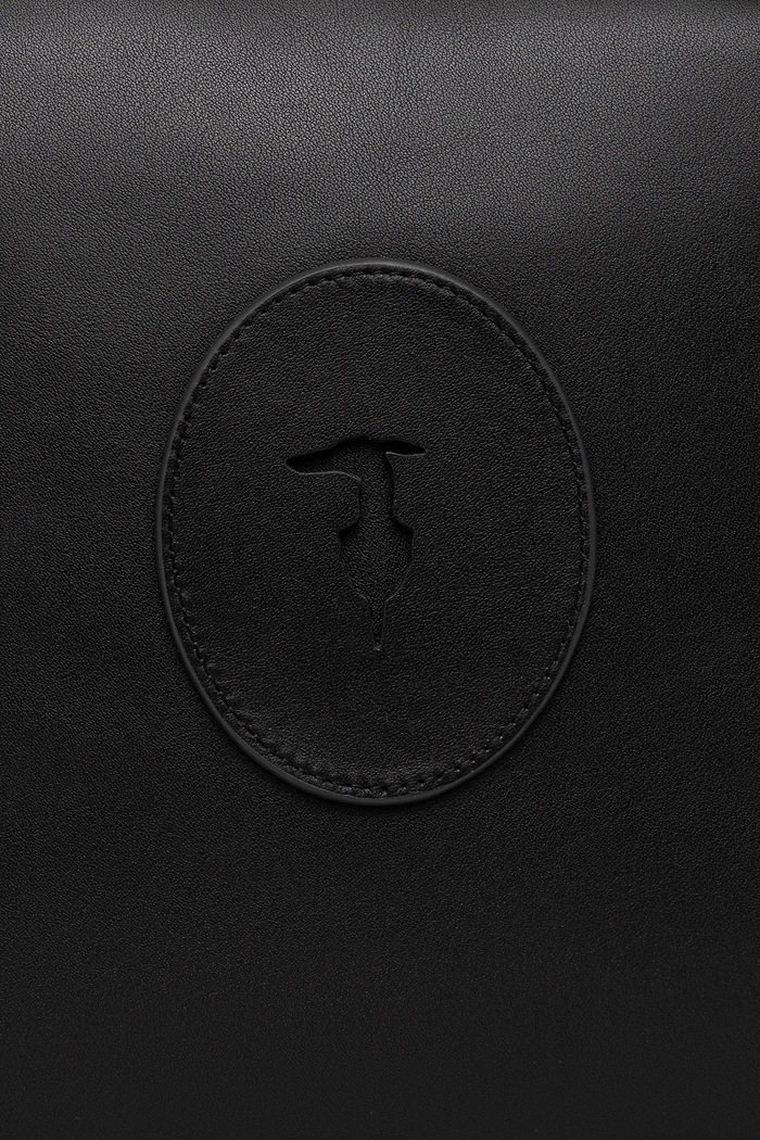 Trussardi torebka skórzana czarny Z644E006025N