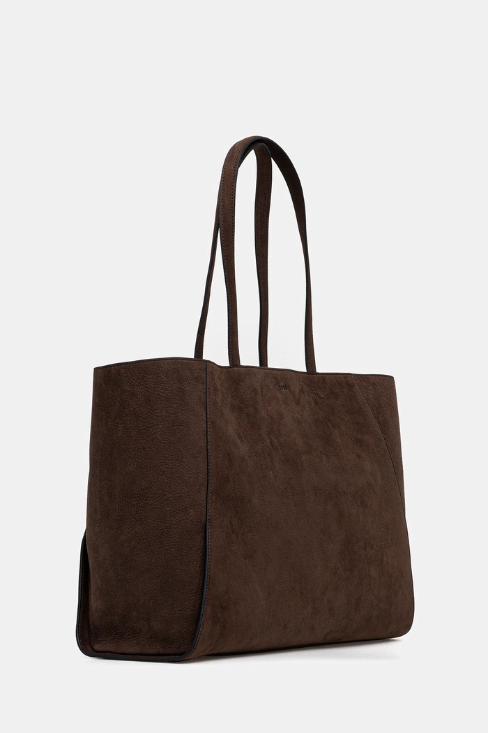 BOSS geantă de mână din piele întoarsă Ariell Shopper S 50552161 maro AW25