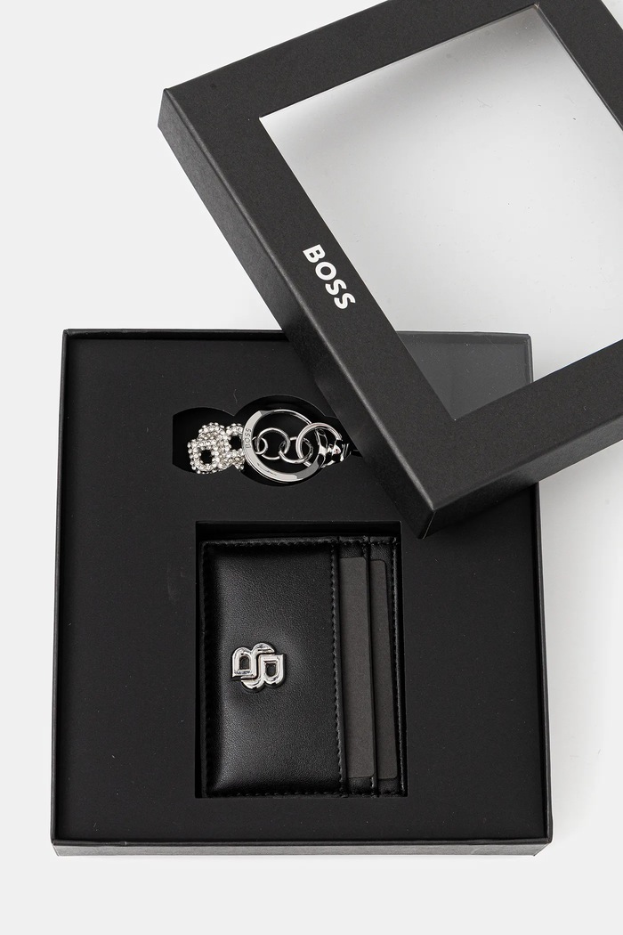 Аксесоари Калъф за карти + ключодържател BOSS B_ICON Krng C Case 50552247 черен