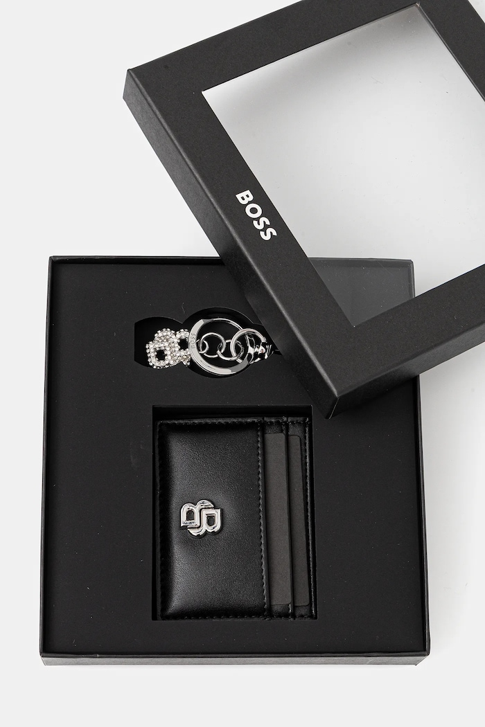 Аксесоари Калъф за карти + ключодържател BOSS B_ICON Krng C Case 50552247 черен