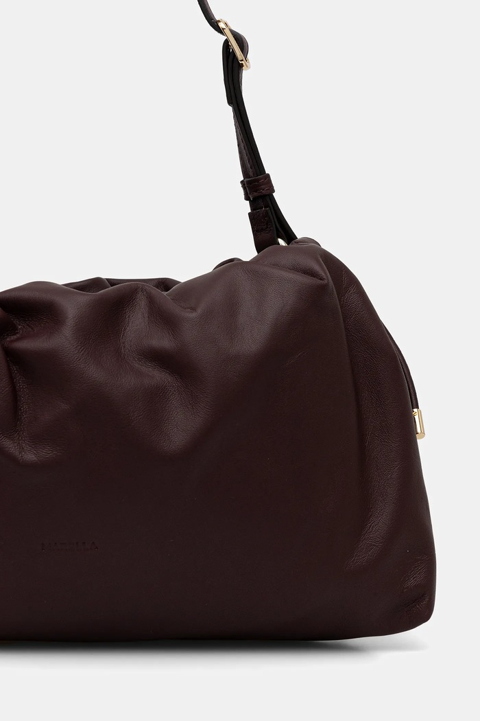 Accesorii Marella poșetă de piele 2523519057200 burgundia