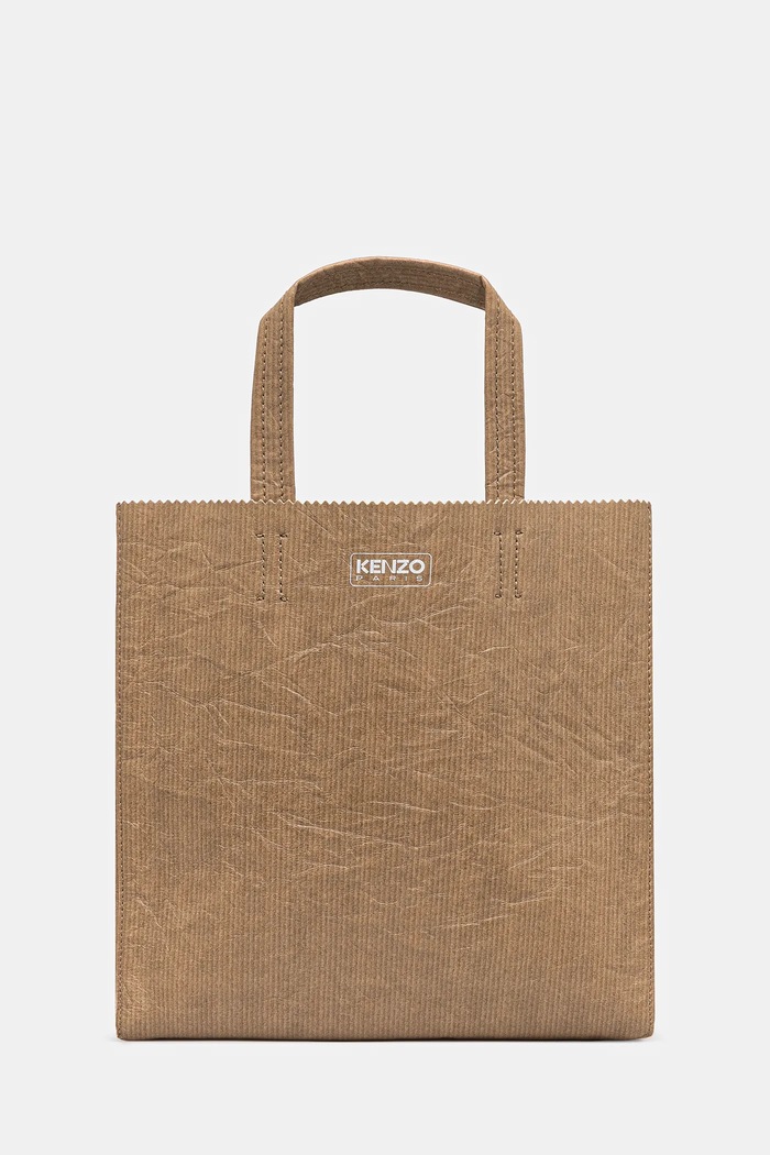 Kenzo poșetă de piele Small Tote Bag uni bej FF62SA110L06