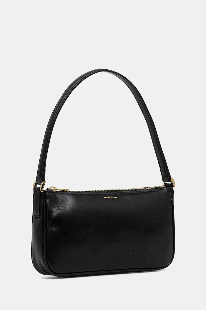 Δερμάτινη τσάντα Anine Bing mini elly A.13.11353 μαύρο AW25