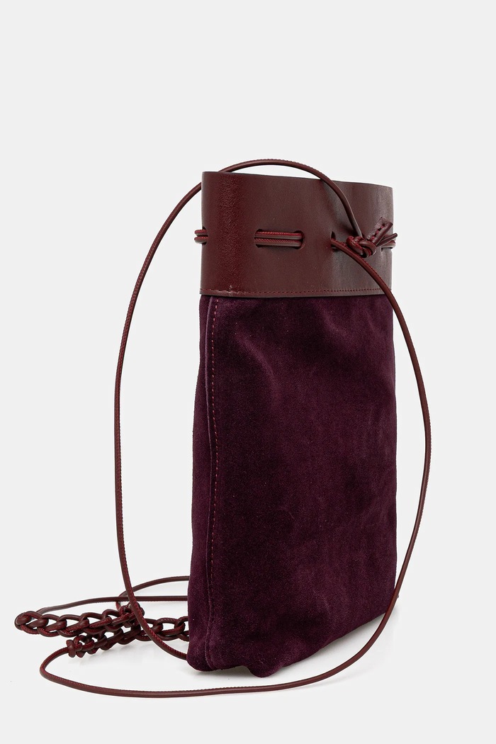 Forte Forte torebka skórzana 14199.mybag bordowy AW25